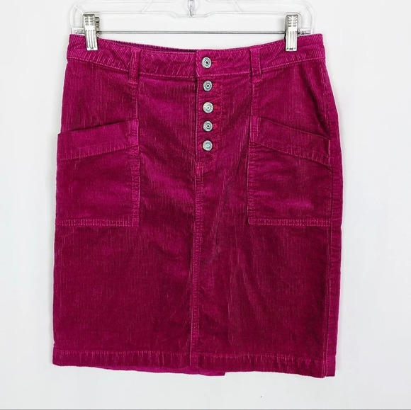 Anthropologie Pilcro and the Letterpress Talia Corduroy Mini Skirt Button Up 2 - Picture 7 of 12